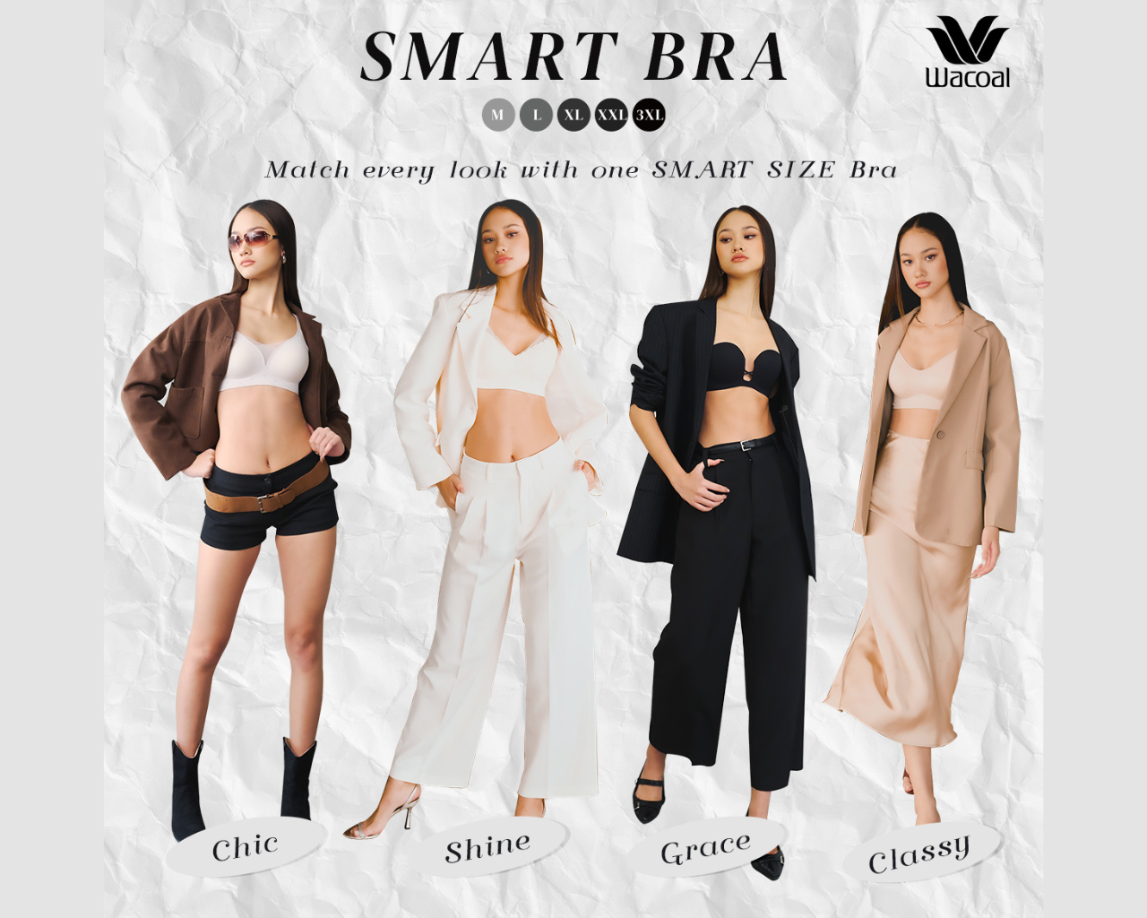 “บีบี - บียังคา โพลัค” ถ่ายทอดสไตล์แฟชั่นไปกับคอลเลกชัน Wacoal Smart Size สำหรับสาวยุคใหม่ที่ชอบความสบาย แมทช์ได้ทุกลุค ครบจบในตัวเดียว!
