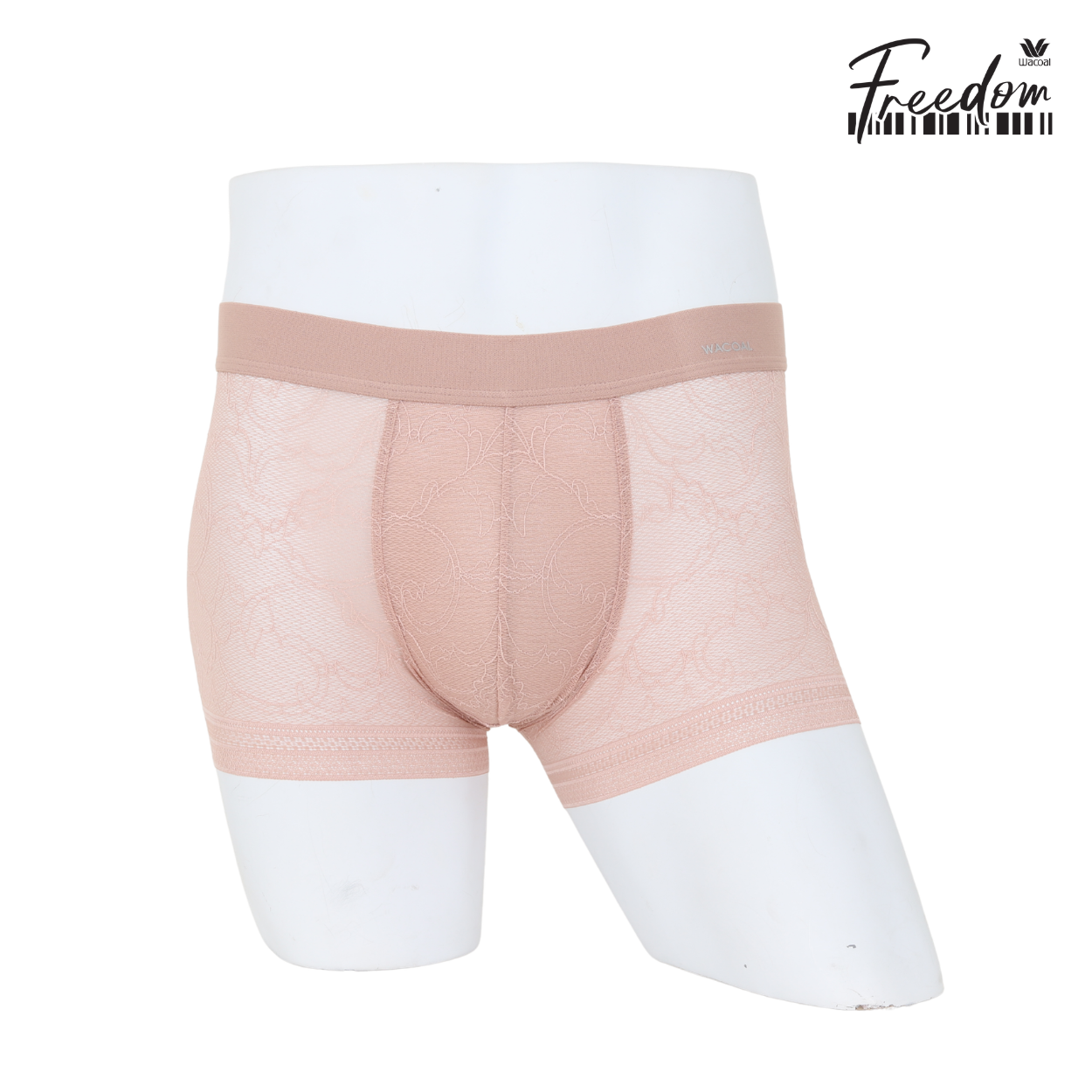 Wacoal Freedom LIMITED กางเกงลูกไม้ชาย(Lace Boxer) รุ่น WXU404 สีเบจ (BE)