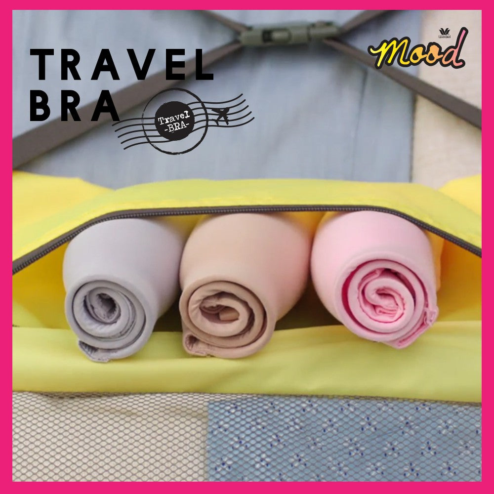 Wacoal Mood Travel Bra บราม้วนได้ ไร้โครง รุ่น MM1243 สีดำ (BL)