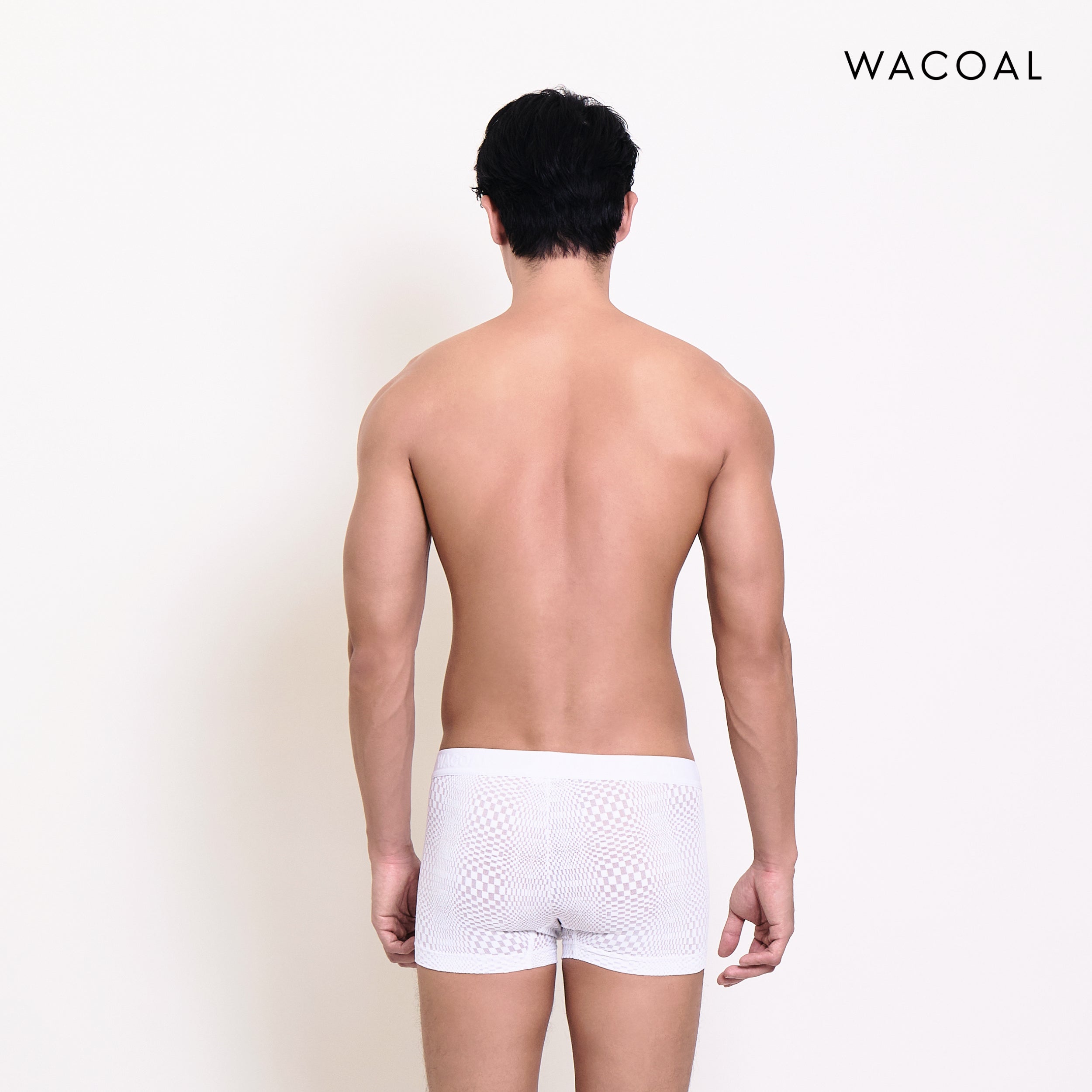 Wacoal กางเกงในผู้ชาย ทอลายกราฟิก (BOXER) รุ่น WXU408 สี ขาว (WH)