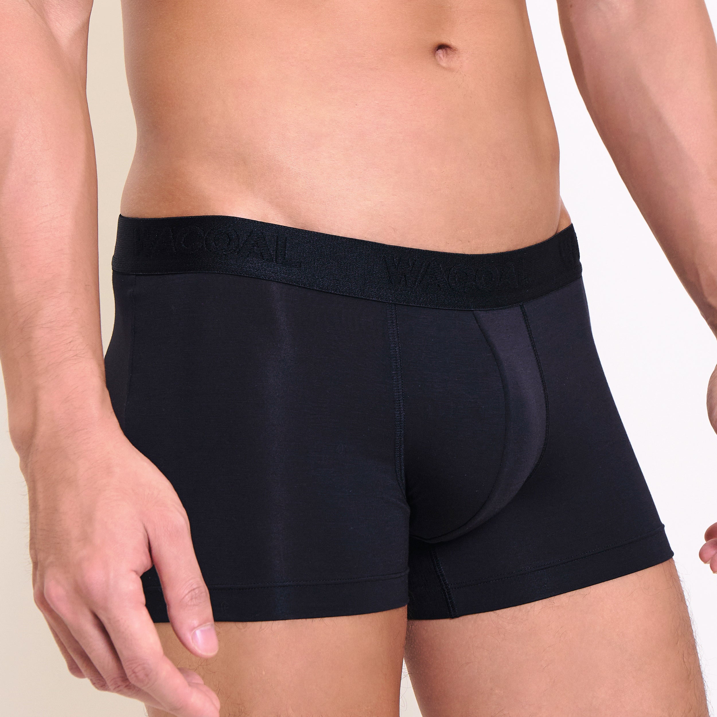 Wacoal กางเกงในผู้ชาย BAMBOO FILAGEN (BOXER) รุ่น WXU407 สีดำ (BL)