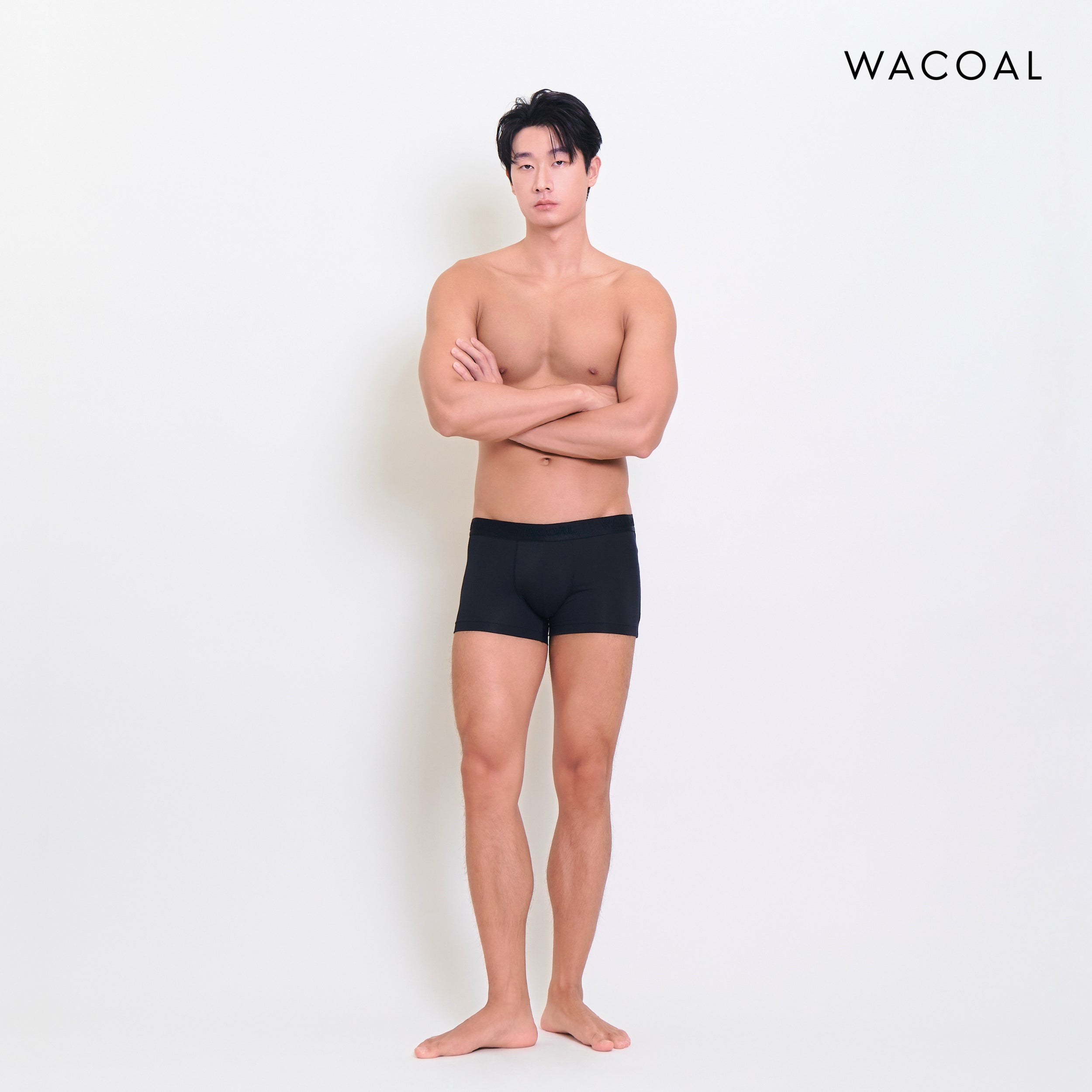 Wacoal กางเกงในผู้ชาย BAMBOO FILAGEN (BOXER) รุ่น WXU407 สีดำ (BL)