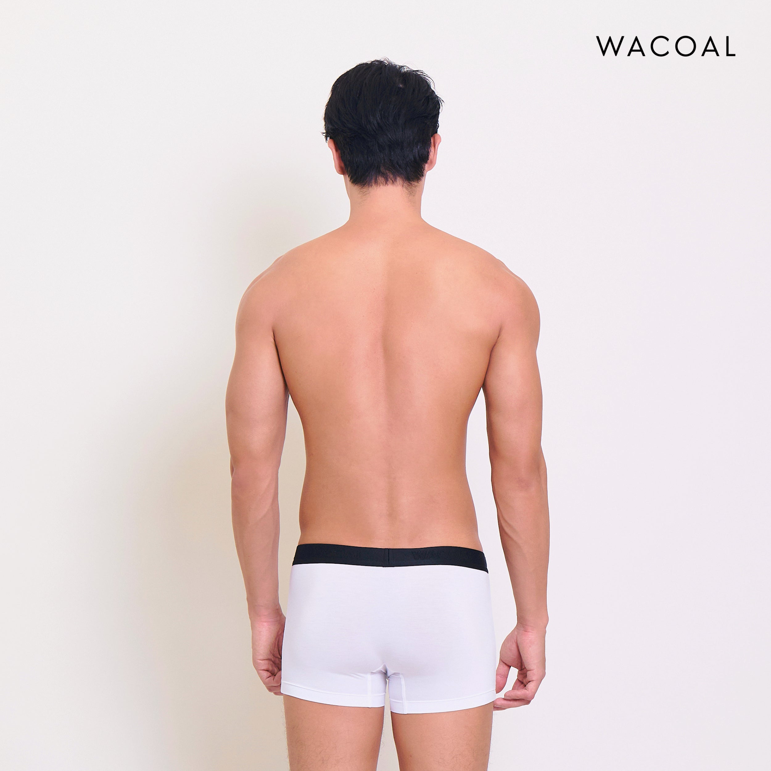Wacoal กางเกงในผู้ชาย BAMBOO FILAGEN (BOXER) รุ่น WXU407 สีขาวขอบดำ (PW)