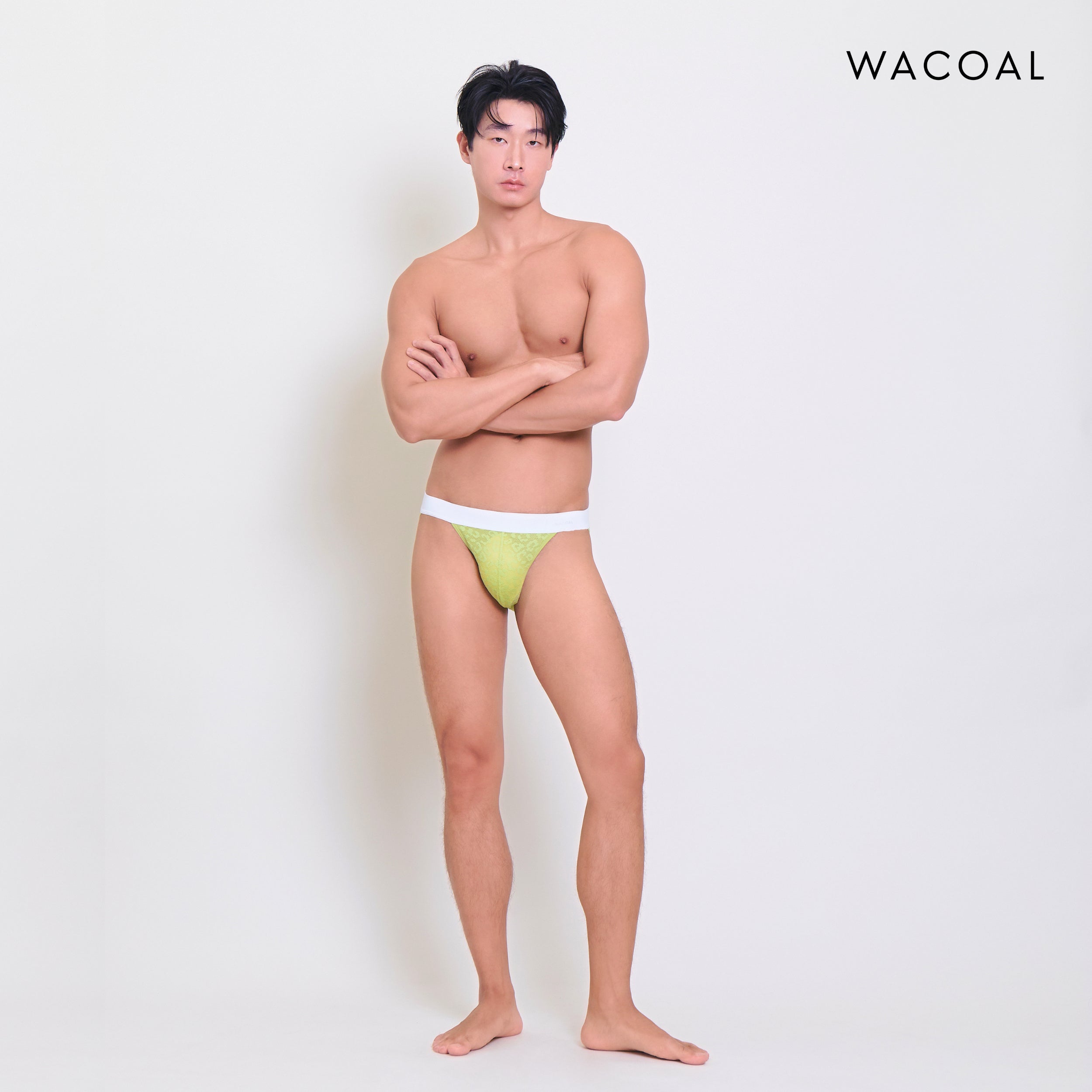 Wacoal กางเกงในผู้ชาย FASHION SEE THROUGH (high-cut lace briefs) รุ่น WXU304 สี เขียวเมล่อน (ME)