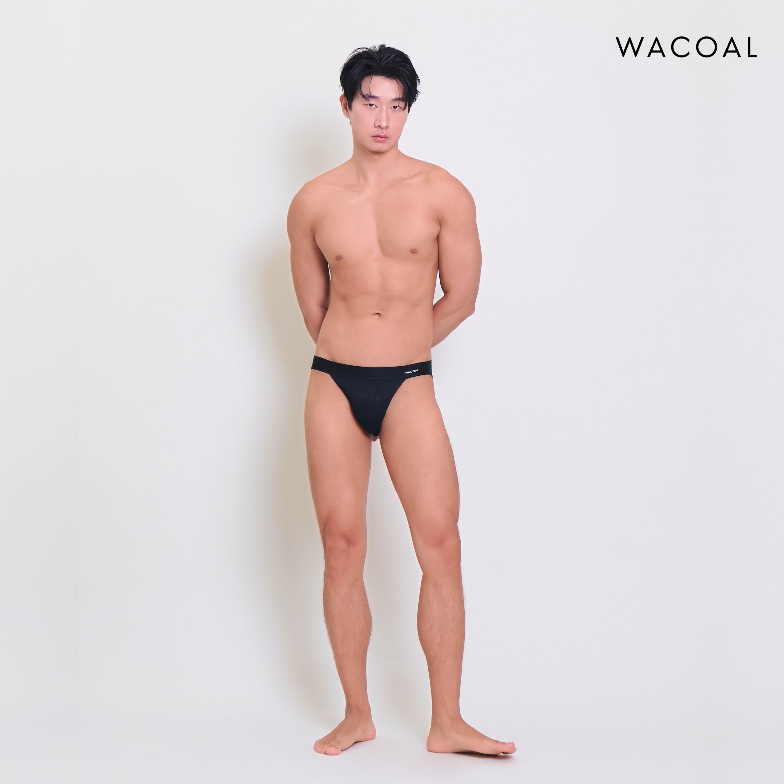 Wacoal กางเกงในผู้ชาย FASHION SEE THROUGH (high-cut lace briefs) รุ่น WXU304 สี ดำ (BL)