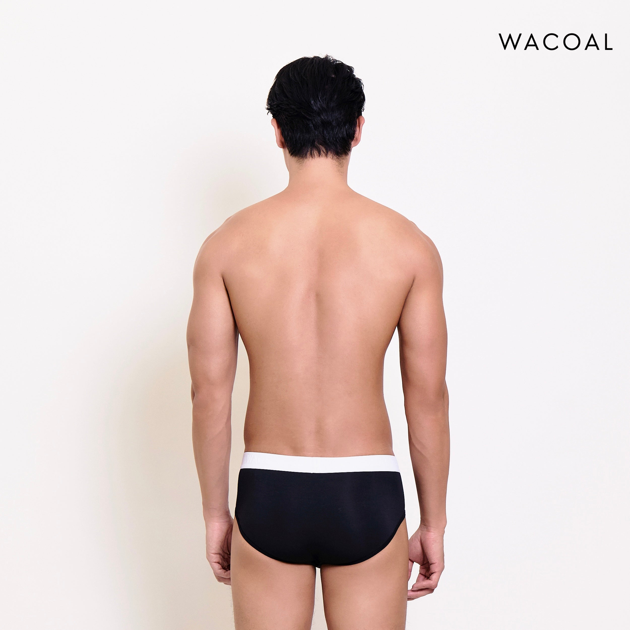 Wacoal กางเกงในผู้ชาย BAMBOO FILAGEN (BIKINI) รุ่น WXU303 สี ดำขอบขาว (BB)