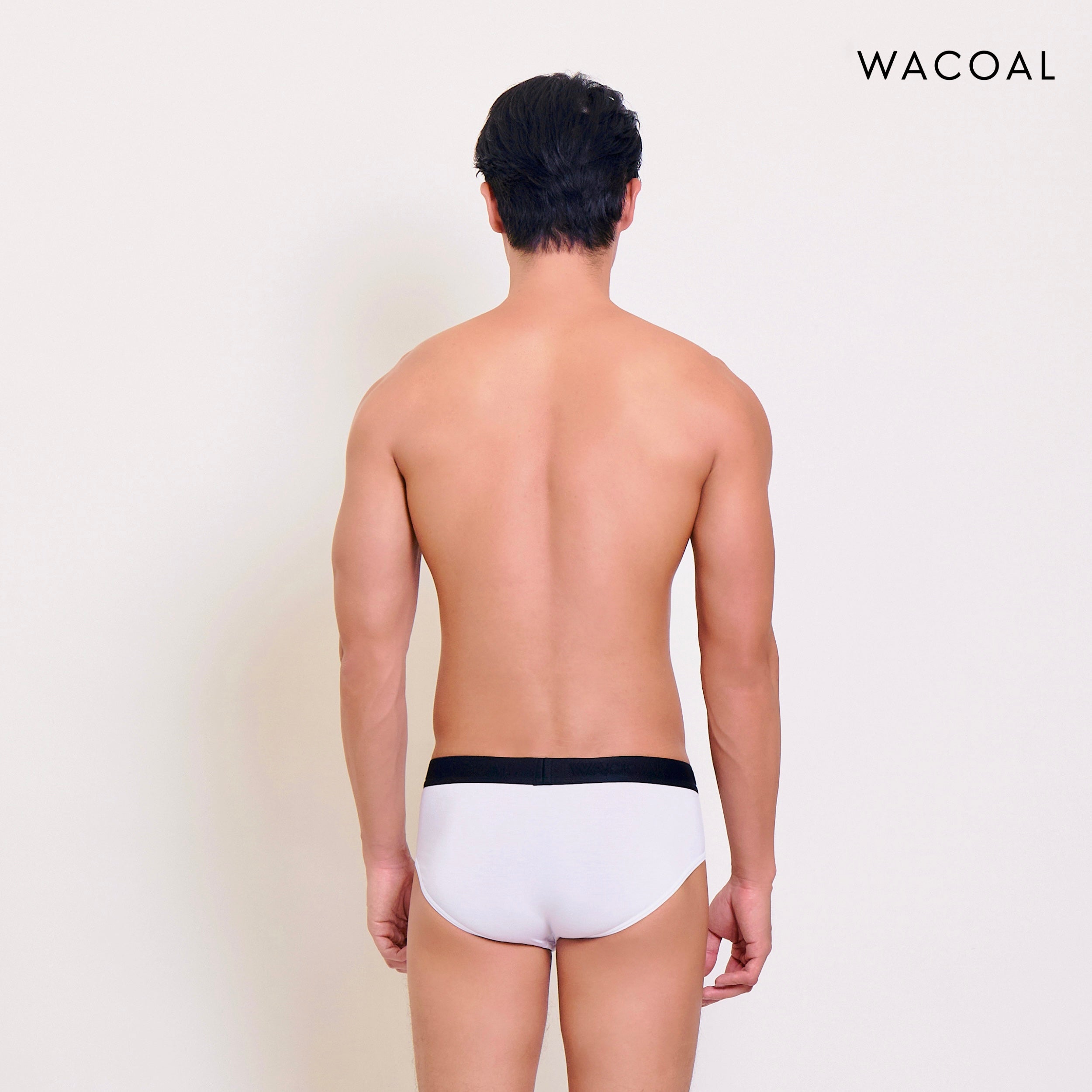 Wacoal กางเกงในผู้ชาย BAMBOO FILAGEN (BIKINI) รุ่น WXU303 สี ขาวขอบดำ (PW)