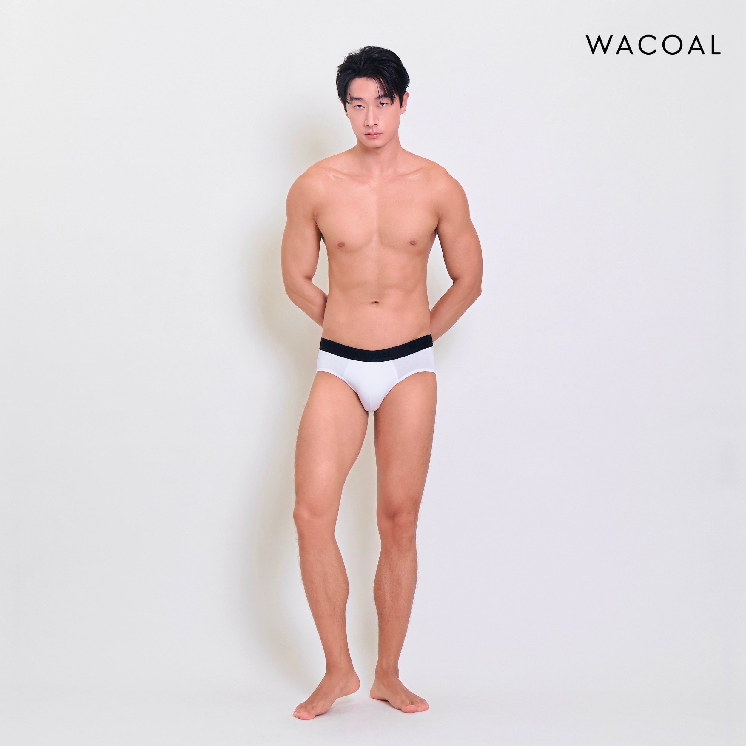 Wacoal กางเกงในผู้ชาย BAMBOO FILAGEN (BIKINI) รุ่น WXU303 สี ขาวขอบดำ (PW)
