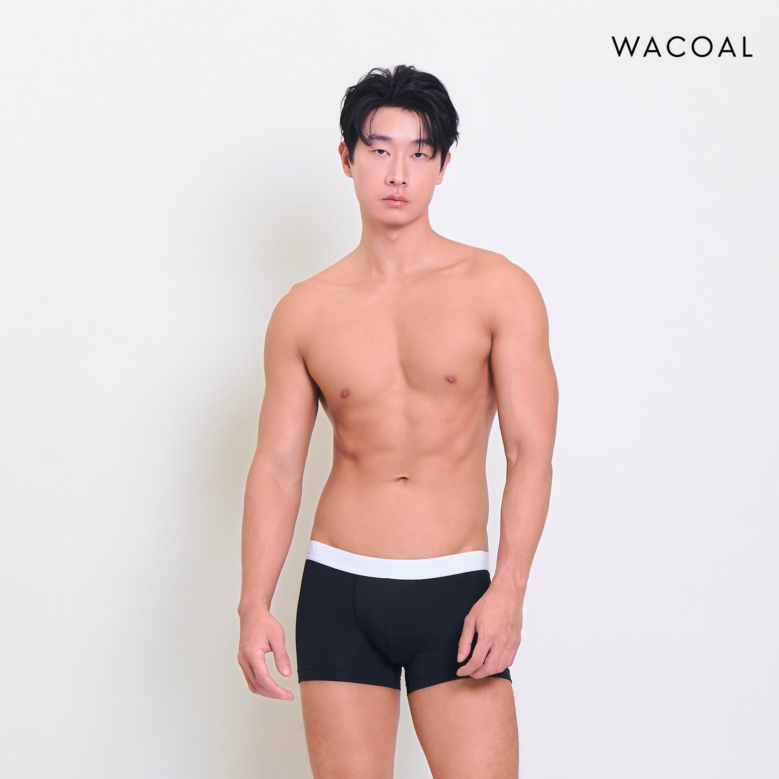 Wacoal กางเกงในผู้ชาย BAMBOO FILAGEN (BOXER) รุ่น WXU407 สีดำขอบขาว (BB)