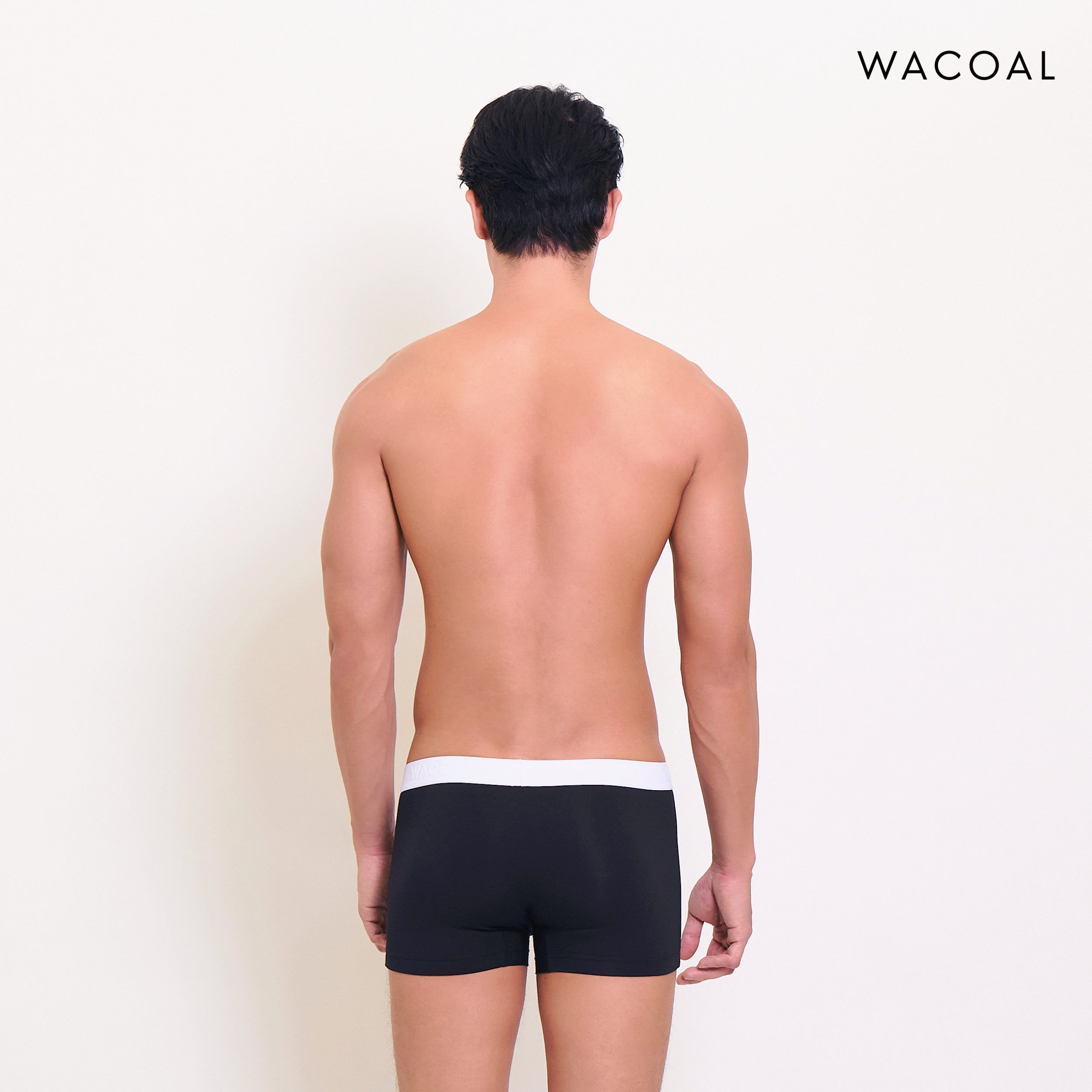 Wacoal กางเกงในผู้ชาย BAMBOO FILAGEN (BOXER) รุ่น WXU407 สีดำขอบขาว (BB)
