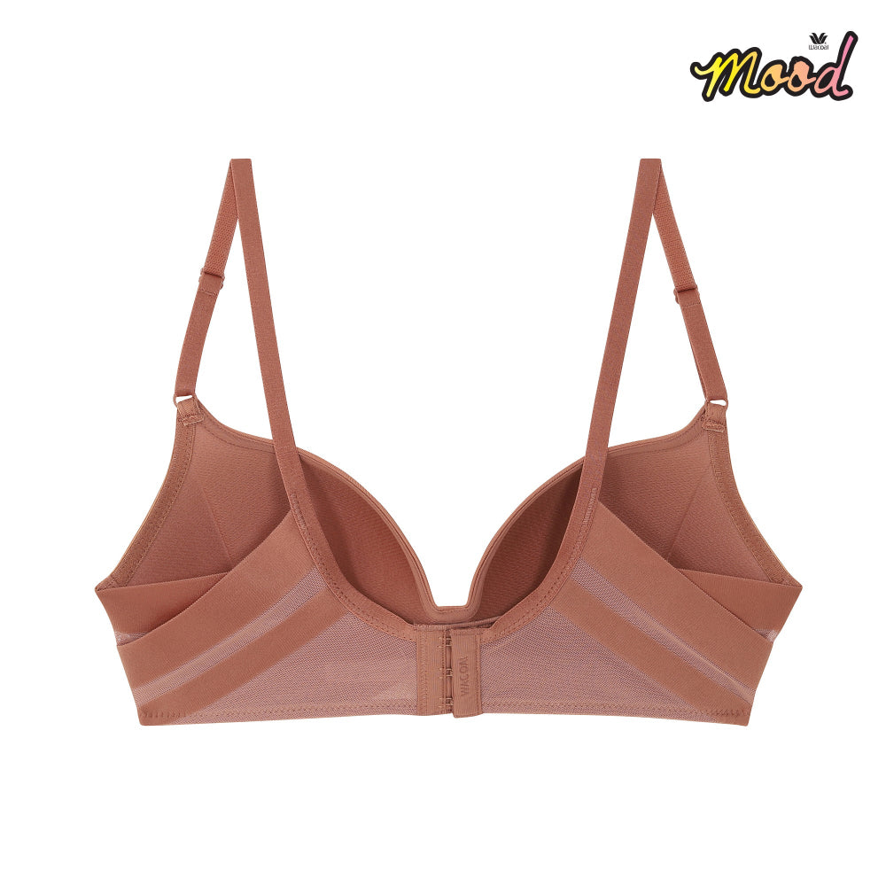 Wacoal Mood New Travel Bra บราม้วนได้ ไร้โครง รุ่น MM1E36 สีน้ำตาล (BN)