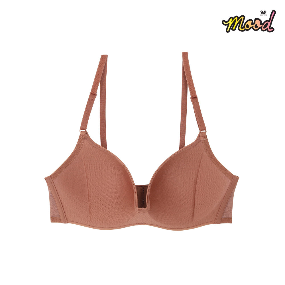 Wacoal Mood New Travel Bra บราม้วนได้ ไร้โครง รุ่น MM1E36 สีน้ำตาล (BN)