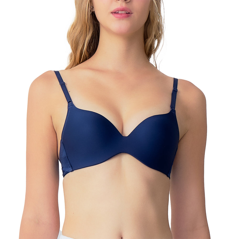 Wacoal Mood New Travel Bra บราม้วนได้ ไร้โครง รุ่น MM1E36 สีน้ำเงิน (BU)