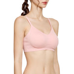 Wacoal Mood smooth underwear set, wireless bra, Smart Size, padded foam, model MM1F06, pink (LP)