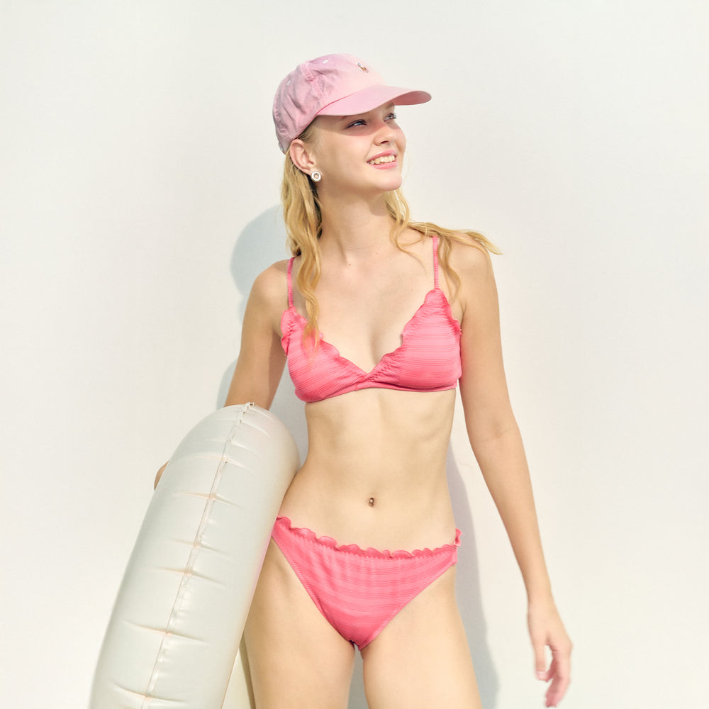 Wacoal Mood Beach & Bra ชุดชั้นในใส่ว่ายน้ำได้ รุ่น MM1U11 เข้าคู่ กางเกงในว่ายน้ำ รุ่น MM6U11 สีแดง (RE)