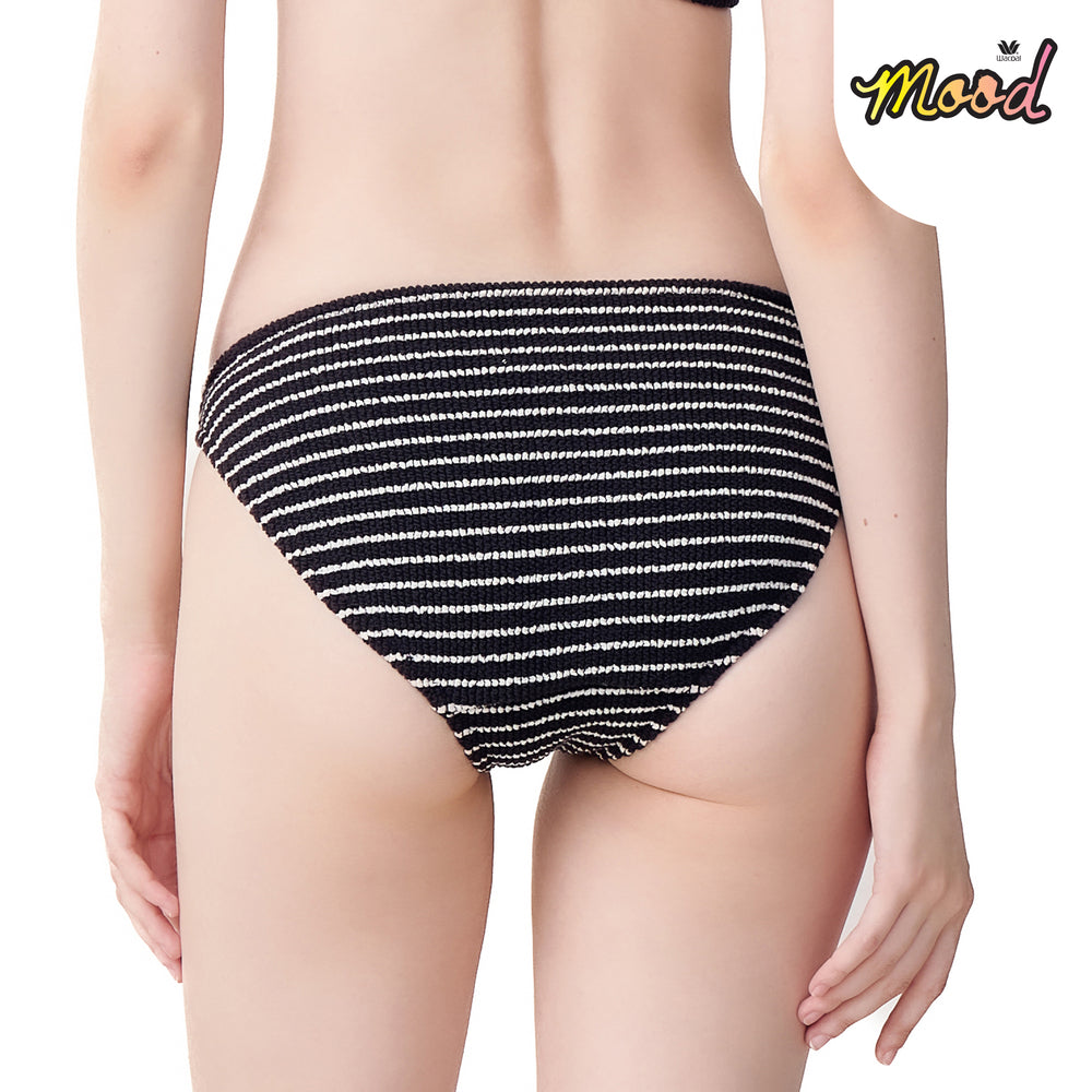 Wacoal Mood Beach & Bra ชุดชั้นในใส่ว่ายน้ำได้ รุ่น MM1U13 เข้าคู่ กางเกงในว่ายน้ำ รุ่น MM6U13 สีดำ (BL)