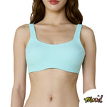 Wacoal Mood Smart Size teen underwear, wireless bra, model MM1X84, matching (MUMX84), blue (LT)