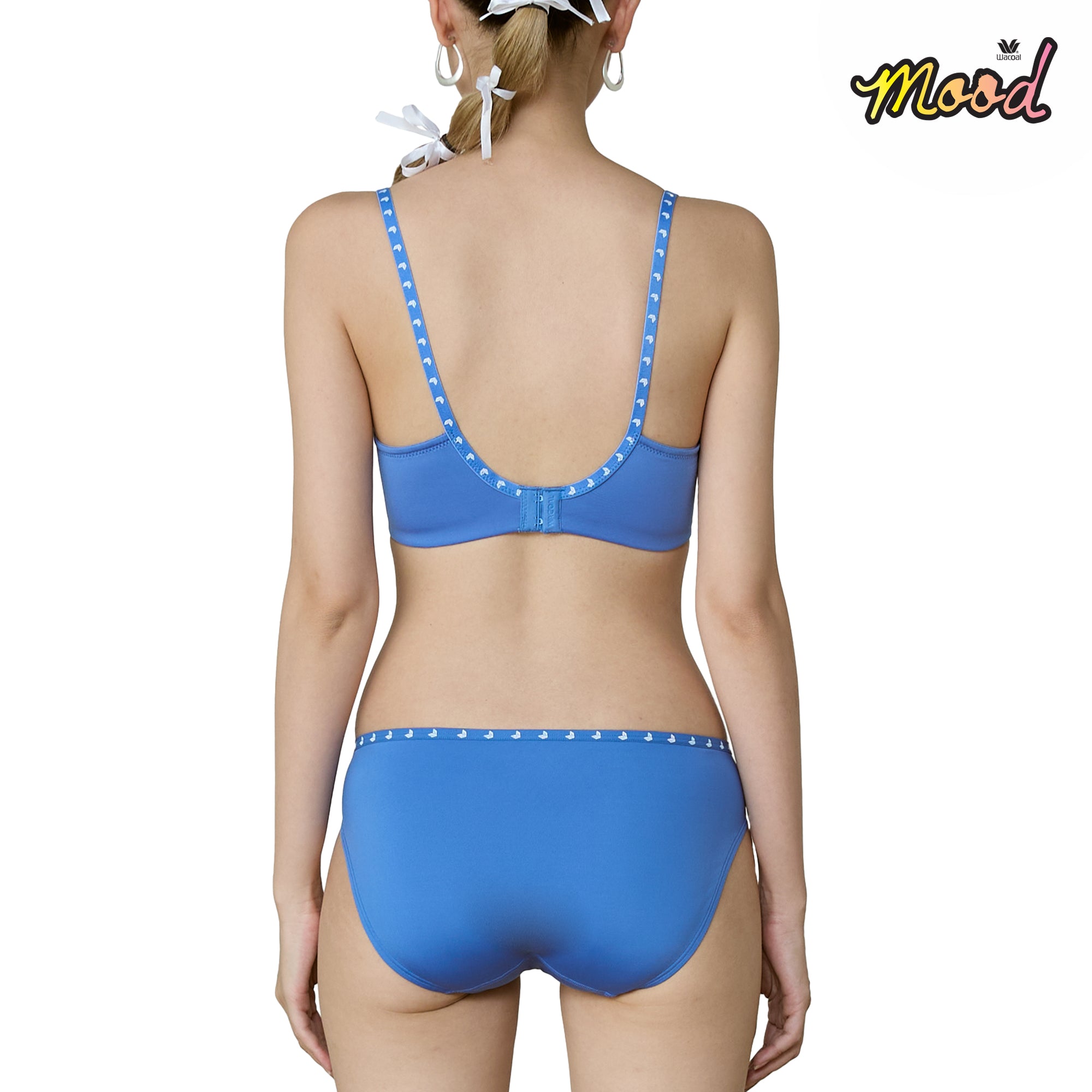 Wacoal Mood BUDDY BRA บราคู่ใจ พกได้ทุกที่ ใส่ง่าย พับง่าย พกง่าย รุ่น MM1X86 สีน้ำเงิน (BU)
