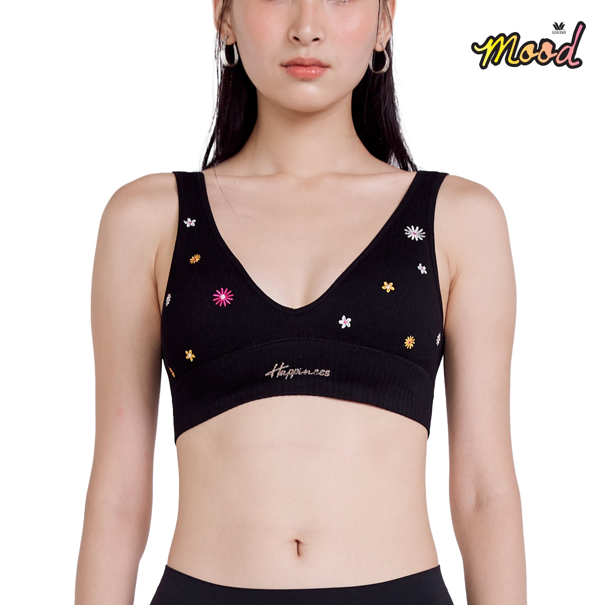 Wacoal Mood Comfy Bra Smart Size ชุดชั้นในวัยรุ่น รุ่น MM1Y00 สีดำ (BL)