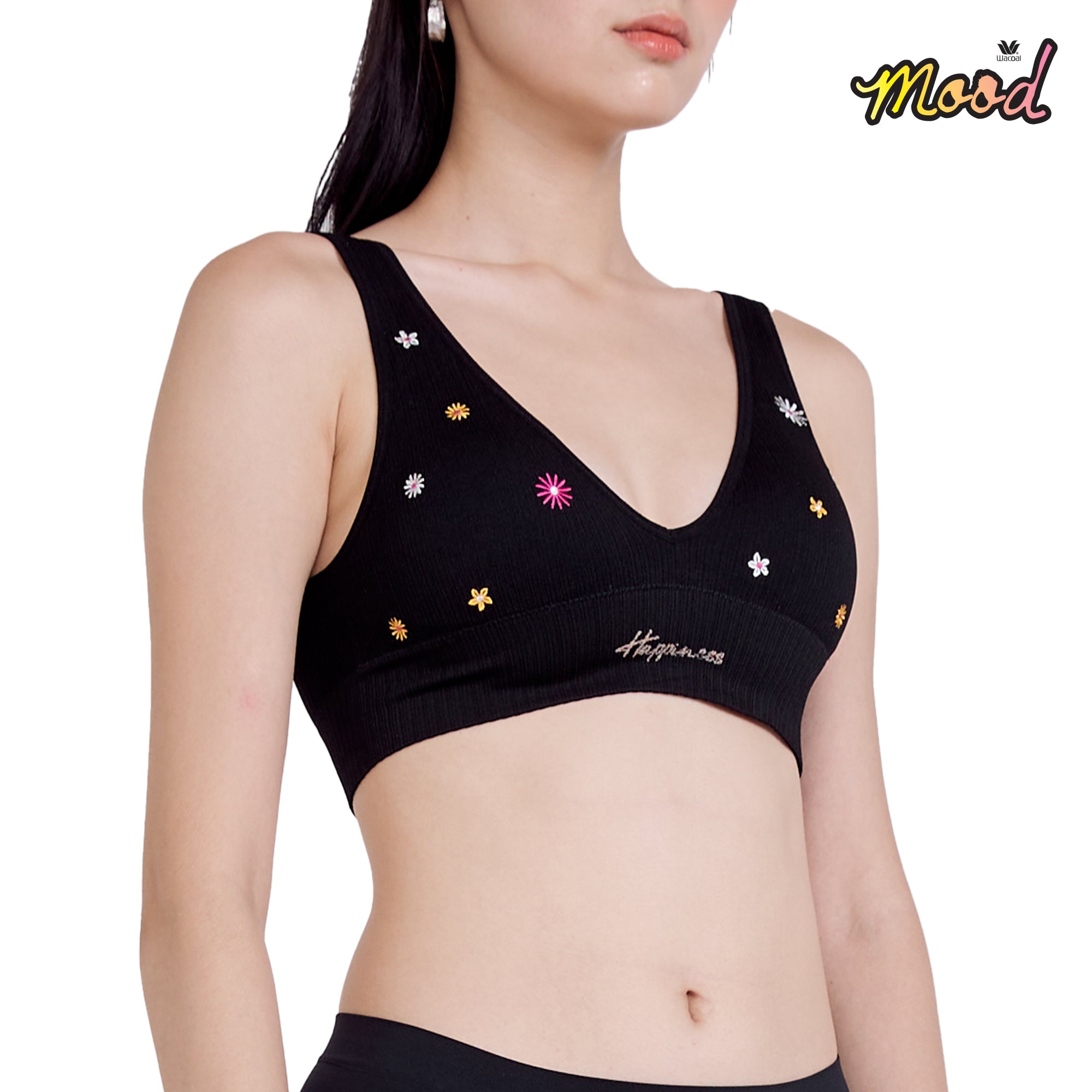 Wacoal Mood Comfy Bra Smart Size ชุดชั้นในวัยรุ่น รุ่น MM1Y00 สีดำ (BL)