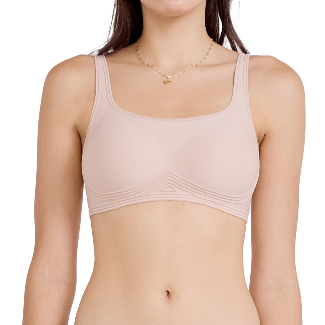 Wacoal Mood ชุดชั้นเนียน บราไร้โครง เนียนเรียบ ฟองน้ำบาง รุ่น MM1Y02 สีเบจ (BE)