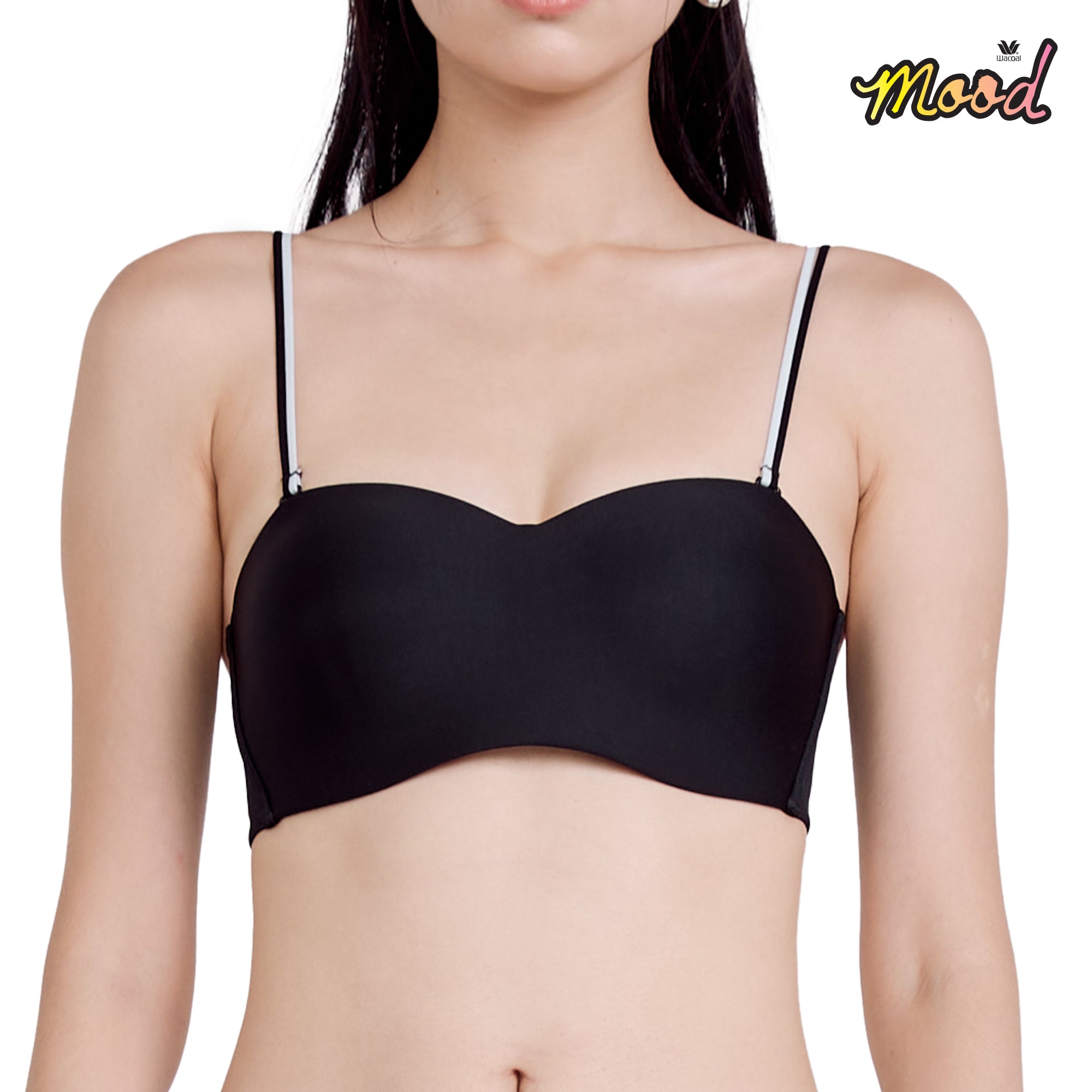 Wacoal Mood Buddy bra Smart Size ชุดชั้นในวัยรุ่น รุ่น MM1Y08 (กางเกงในเข้าคู่ รุ่น MUMY05) สีดำ (BL)