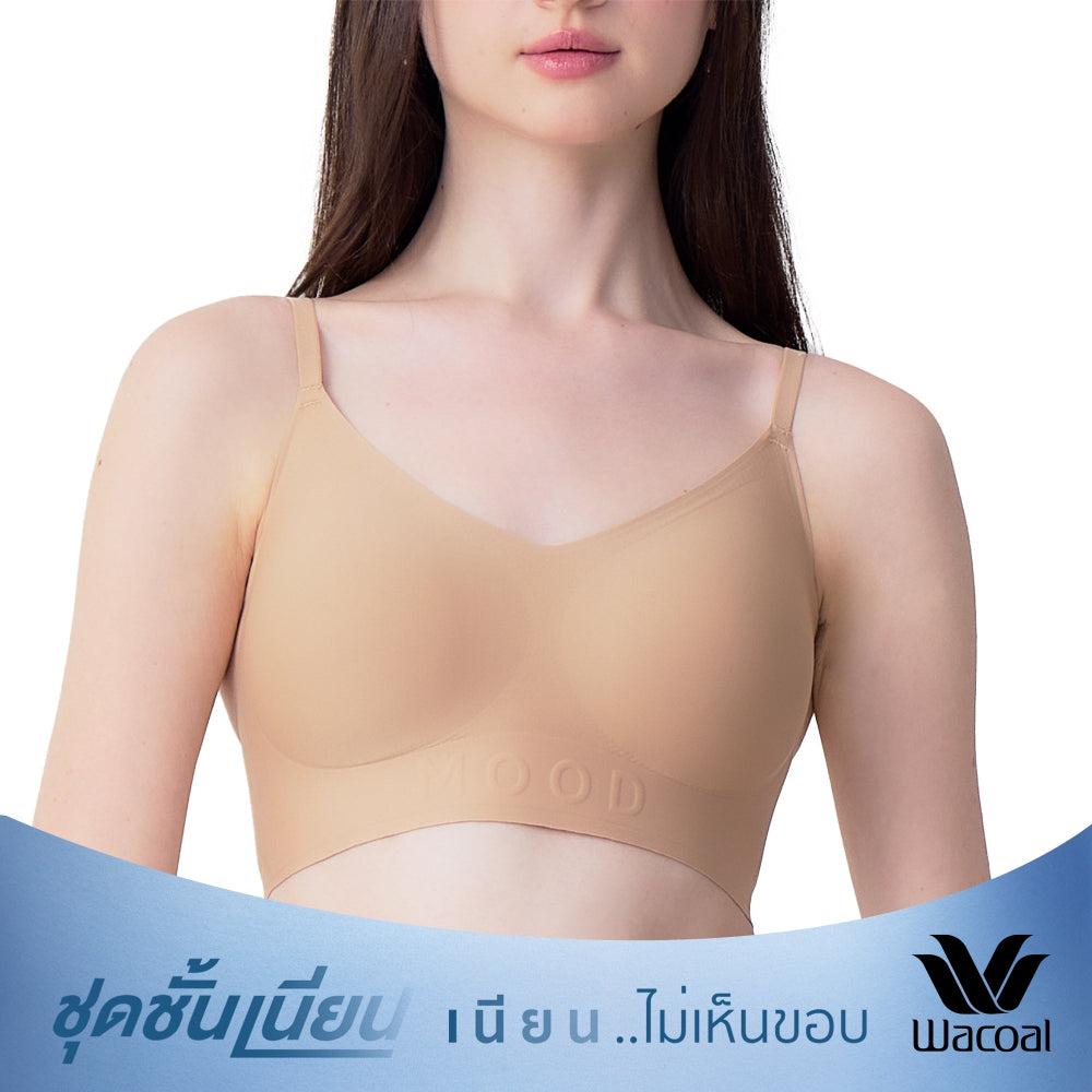 Wacoal Mood ชุดชั้นเนียน บราไร้โครง รุ่น MM1Y18 สีเบจ (BE)