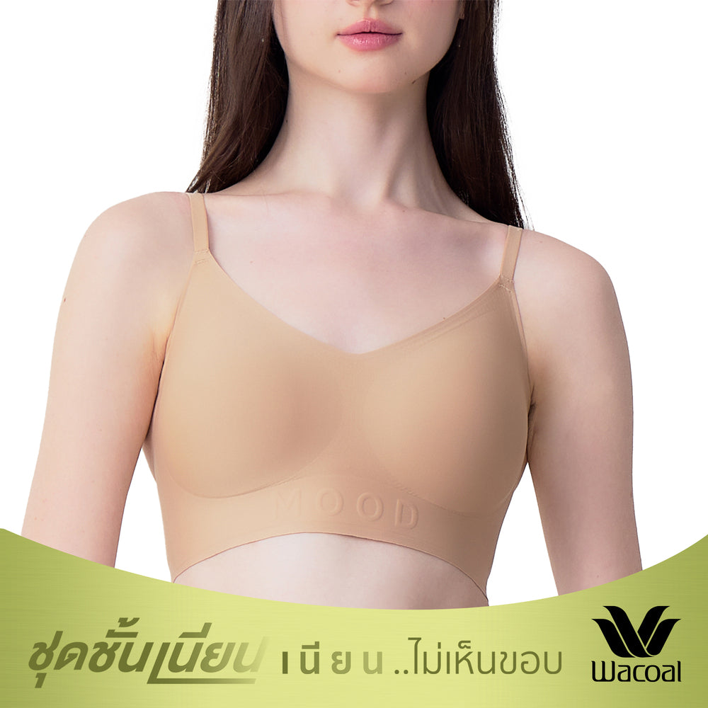 Wacoal Mood ชุดชั้นเนียน บราไร้โครง รุ่น MM1Y18 สีเบจ (BE)