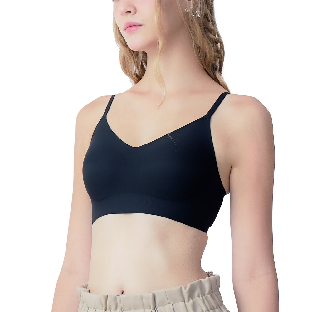 Wacoal Mood ชุดชั้นเนียน บราไร้โครง รุ่น MM1Y18 สีดำ (BL)