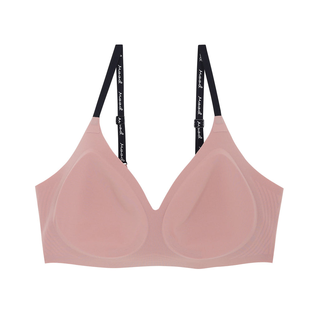 Wacoal Mood ชุดชั้นเนียน บราไร้โครง Smart Size เสริมฟองน้ำ รุ่น MM1Y24 สีเนื้ออมชมพู (PN)