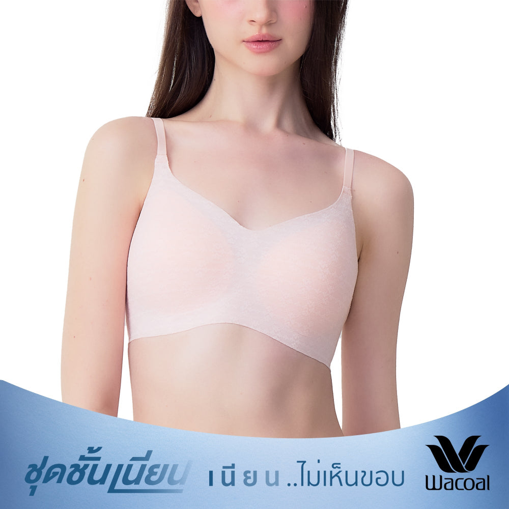 Wacoal Mood ชุดชั้นเนียน บราไร้โครง รุ่น MM1Y25 สีส้มอมชมพู (SP)
