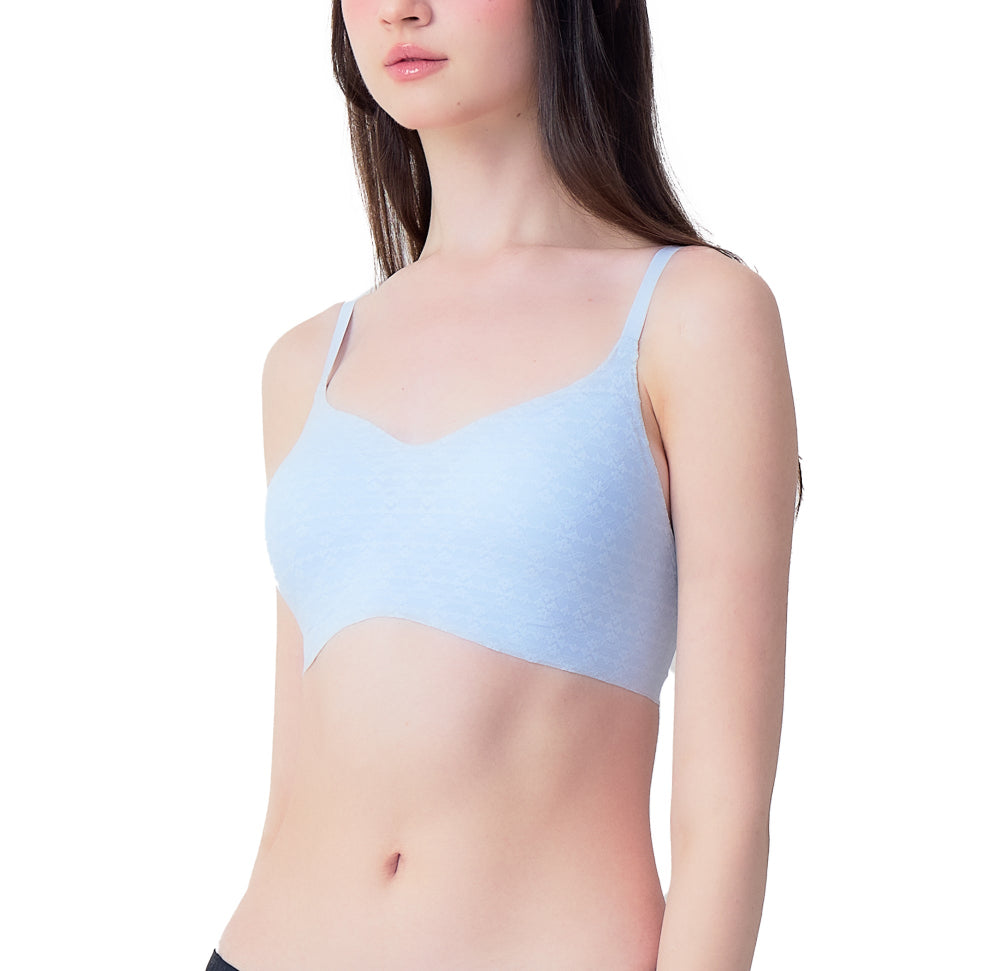 Wacoal Mood ชุดชั้นเนียน บราไร้โครง รุ่น MM1Y25 สีฟ้า (SX)