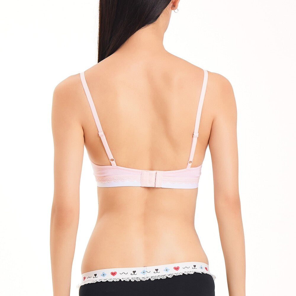 Wacoal Styled by Whimsy Blurry บราไร้โครงเต้าสามเหลี่ยม รุ่น MM1Y43 สีชมพู (LP) เข้าคู่กางเกงใน รุ่น MM6Y43