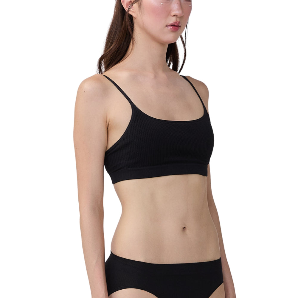 Wacoal Mood Comfy Bra ชุดชั้นในวัยรุ่น บราไร้โครง รุ่น MM1Y50 สีดำ (BL)