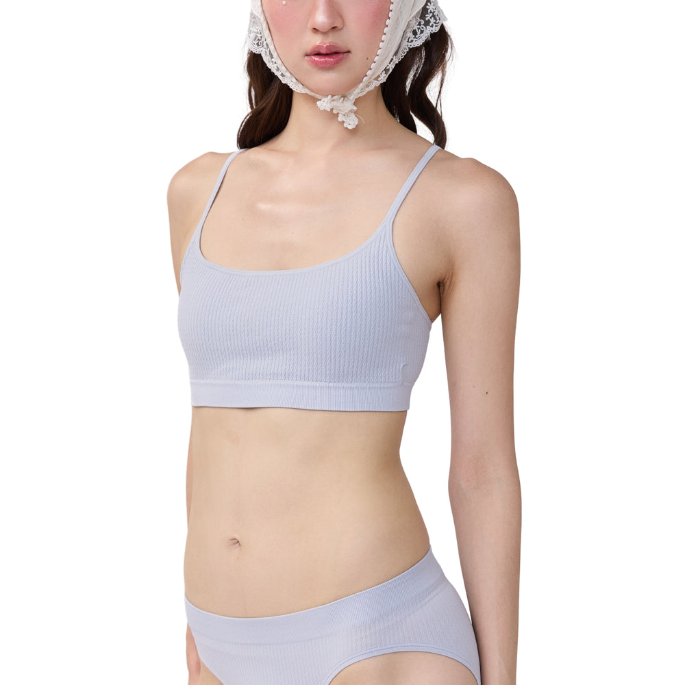 Wacoal Mood Comfy Bra ชุดชั้นในวัยรุ่น บราไร้โครง รุ่น MM1Y50 สีเทา (LI)