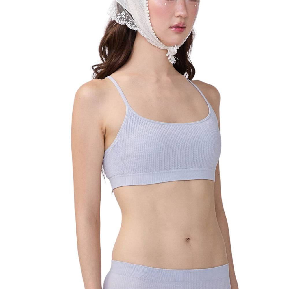 Wacoal Mood Comfy Bra ชุดชั้นในวัยรุ่น บราไร้โครง รุ่น MM1Y50 สีเทา (LI)