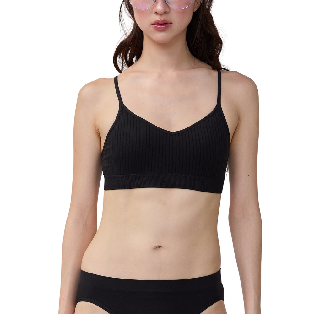 Wacoal Mood Comfy Bra ชุดชั้นในวัยรุ่น บราไร้โครง รุ่น MM1Y51 สีดำ (BL)