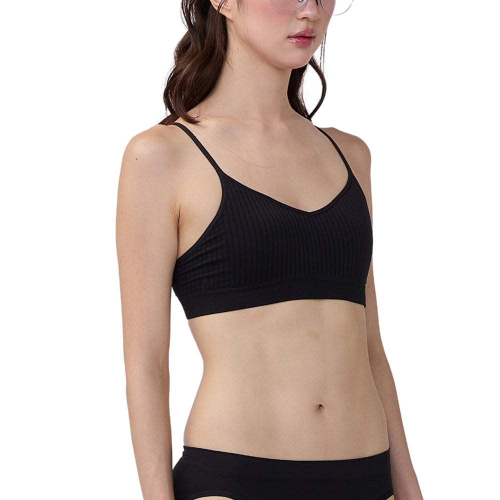 Wacoal Mood Comfy Bra ชุดชั้นในวัยรุ่น บราไร้โครง รุ่น MM1Y51 สีดำ (BL)
