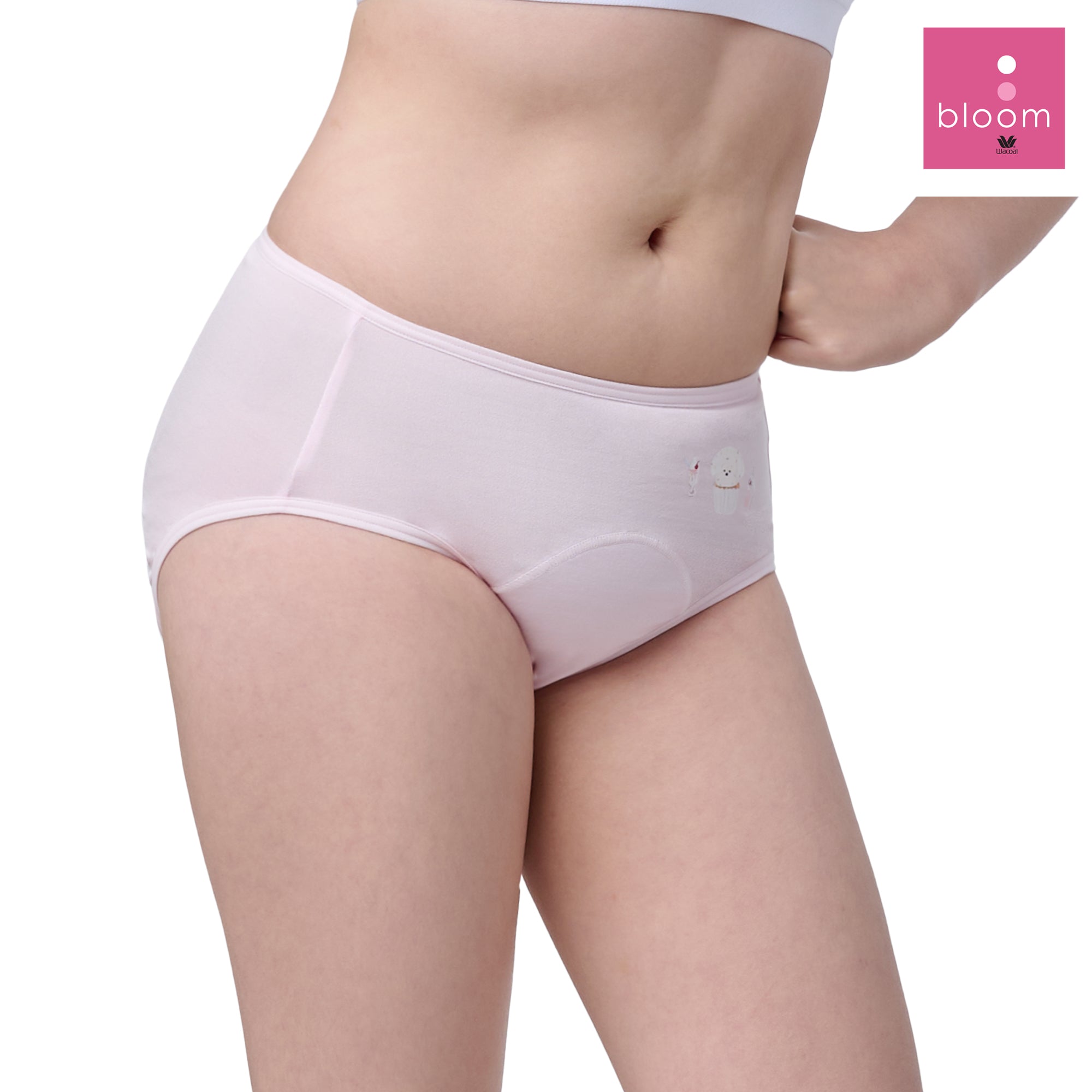 Wacoal Bloom Hygieni กางเกงในอนามัยเด็ก สำหรับกลางวัน รุ่น MU5B12 สีชมพูอ่อน (PI)