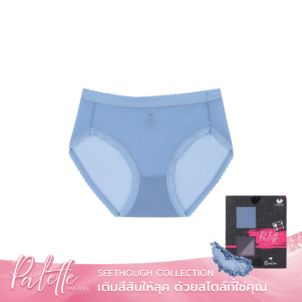 Wacoal Palette Panties กางเกงใน See-Through รุ่น MUMP03 สีฟ้า (BU)
