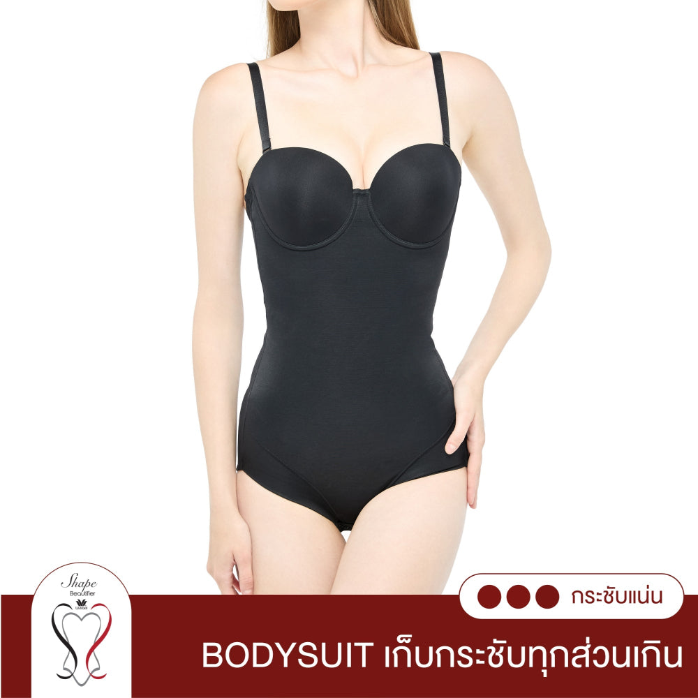 Wacoal Shapewear Bodysuit ชุดกระชับสัดส่วนเพรียวสวย รุ่น WA5135 สีดำ (BL)