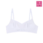 Wacoal Bloom Step 3 Children's Underwear, Plain Non-Wired Bra, Model WB1A10, White (WH)