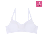 Wacoal Bloom Step 3 Children's Underwear, Plain Non-Wired Bra, Model WB1A10, White (WH)