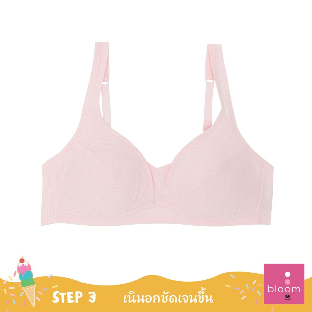 Wacoal Bloom Step 3 ชุดชั้นในสำหรับเด็ก เสื้อในเด็กไม่มีโครง รุ่น WB1Y14 สีชมพู (PI)