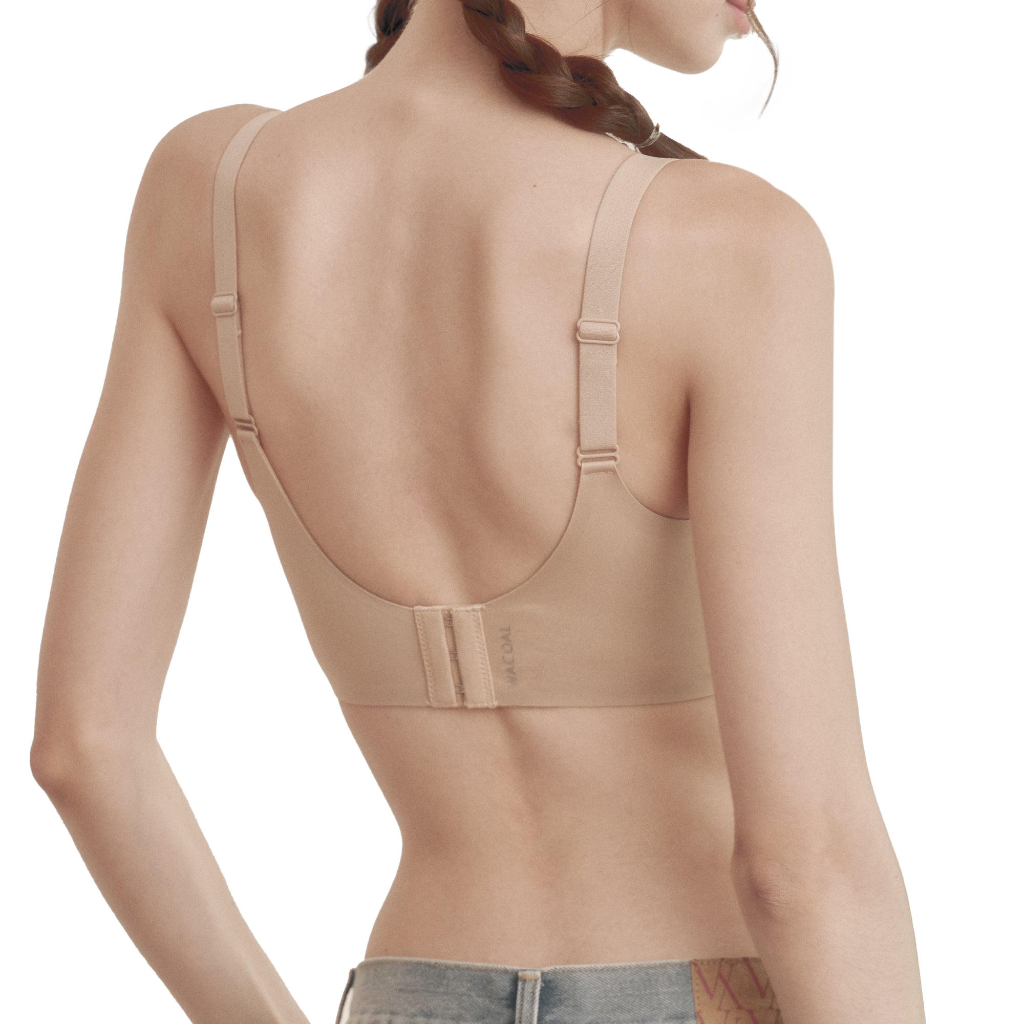 Wacoal ชุดชั้นเนียน บราไร้โครง Smart Size เสริมฟองน้ำ รุ่น WB3Y28 สีโอวัลติน (OT)