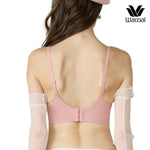 Wacoal smooth underwear, wireless bra, Smart Size, padded foam, model WB3Y32, brown (BR)