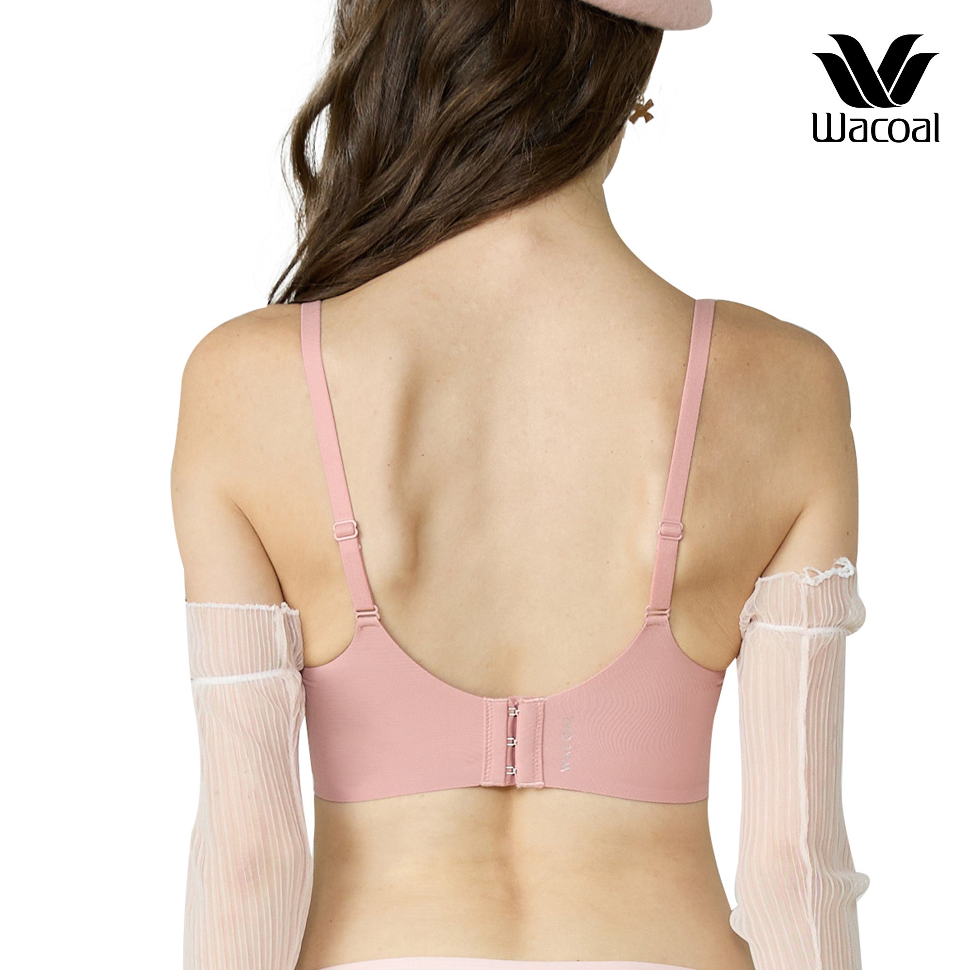 Wacoal ชุดชั้นเนียน บราไร้โครง Smart Size เสริมฟองน้ำ รุ่น WB3Y32 สีน้ำตาล (BR)