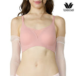 Wacoal smooth underwear, wireless bra, Smart Size, padded foam, model WB3Y32, brown (BR)