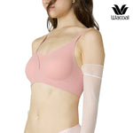 Wacoal smooth underwear, wireless bra, Smart Size, padded foam, model WB3Y32, brown (BR)