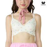 Wacoal Go Girls Smart Size Lacy Look บราไร้โครงวาโก้ แพ็ค 2 ชิ้น รุ่น WB3Y36/WB3236 สีส้ม/ครีม (BO)
